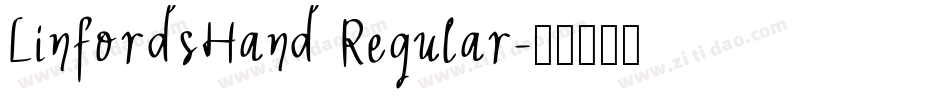 LinfordsHand Regular字体转换